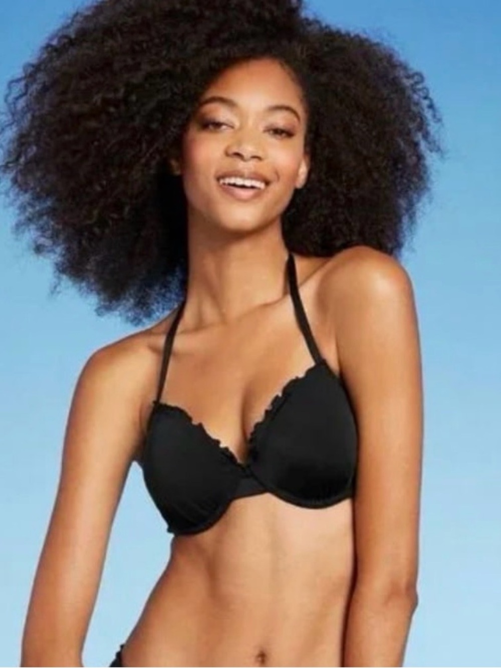 Shade & Shore women’s black 2 piece swimsuit bikini, top 34B, sizw medium, NWT